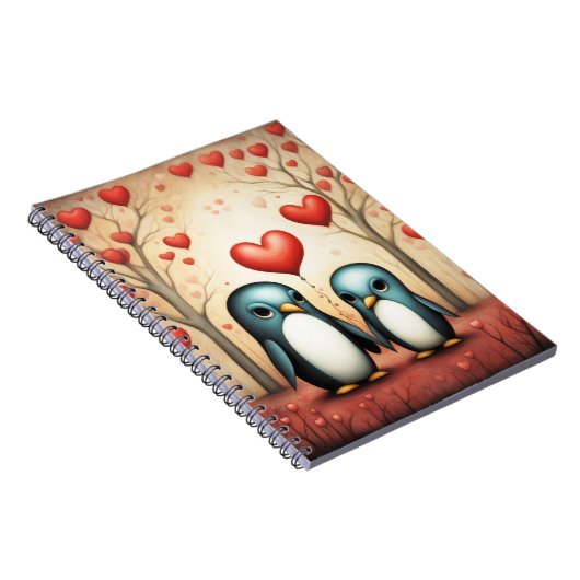 Pinguin Liebe 3 Notizblock (Rechte Seite)
