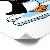 Pinguin Liebe: Adorable 'Heart Melting' Couple Art Poster (Ecke)