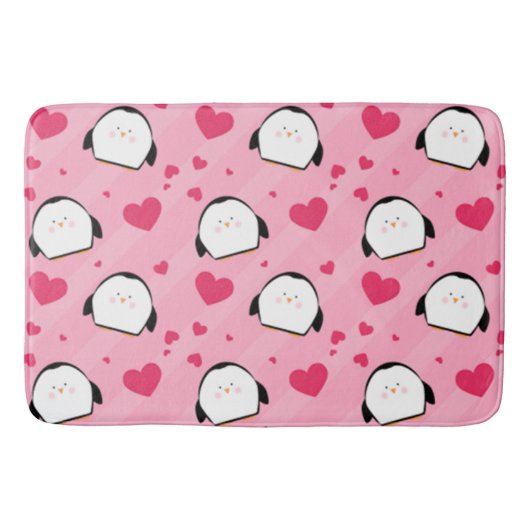 Pinguin-Liebe Badematte (Vorderseite)