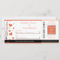 Pinguin Liebe/Boarding Pass Einladung Hochzeit