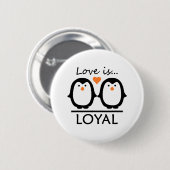 Pinguin-Liebe Button (Vorne & Hinten)