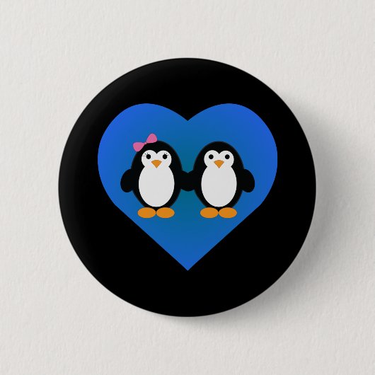 Pinguin-Liebe Button (Vorderseite)