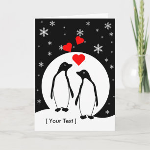Pinguin Liebe Couple Grußkarte Karte