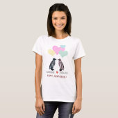 Pinguin Liebe Couple Name Anniversary Gift T-Shirt (Vorne ganz)