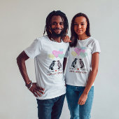 Pinguin Liebe Couple Name Anniversary Gift T-Shirt
