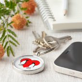 Pinguin Liebe Couple Premium Schlüsselanhänger (Seite)