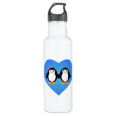 Pinguin-Liebe Edelstahlflasche (Vorderseite)