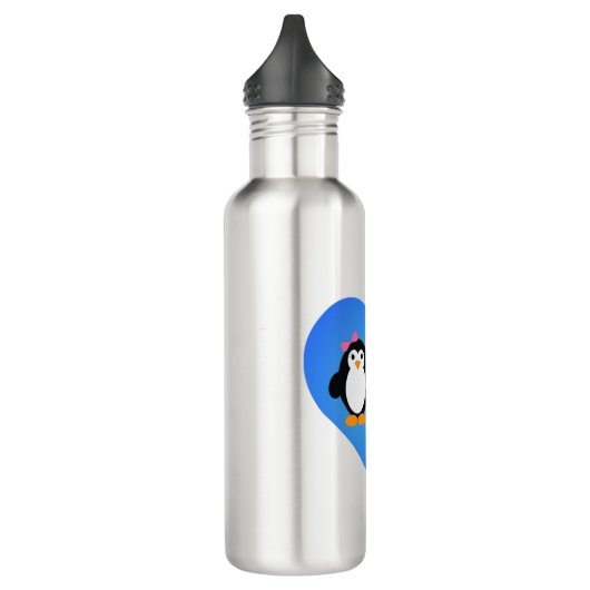 Pinguin-Liebe Edelstahlflasche (Links)