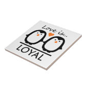 Pinguin-Liebe Fliese (Seite)