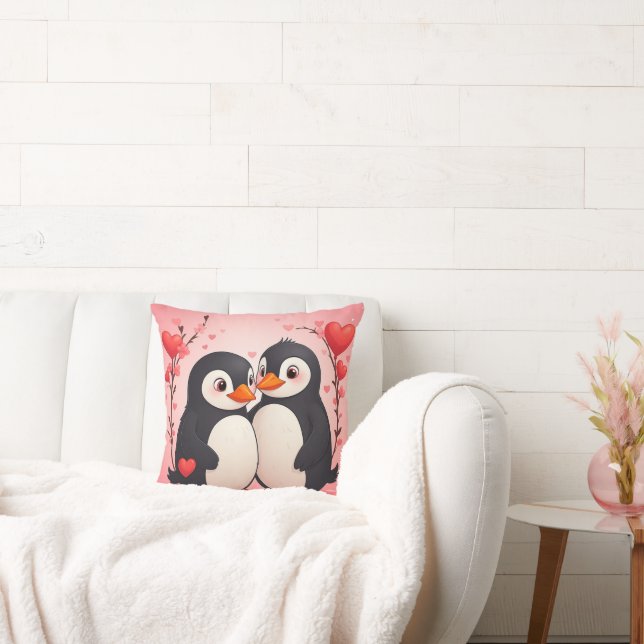 Pinguin-Liebe für immer Kissen (Liege)