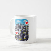 Pinguin Liebe für Valentine. Liebe an erster Stell Kaffeetasse (Vorderseite Links)