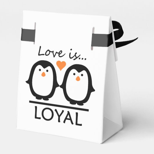 Pinguin-Liebe-Gefälligkeitsboxen Geschenkschachtel (Rückseite)