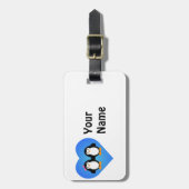 Pinguin-Liebe Gepäckanhänger (Vorderseite vertikal)