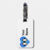 Pinguin-Liebe Gepäckanhänger (Rückseite vertikal)