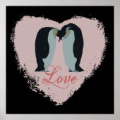 Pinguin Liebe Heart Poster (Vorne)