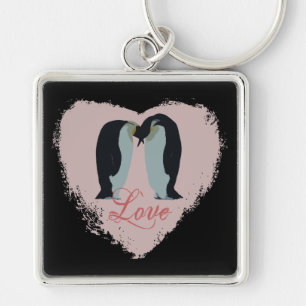 Pinguin Liebe Herz Keychain Schlüsselanhänger