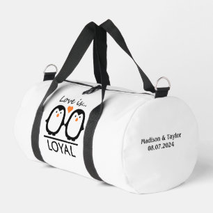 Pinguin Liebe individuellen Namen & Datum Duffle Bag