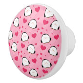 Pinguin-Liebe Keramikknauf (Rechts)