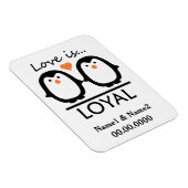 Pinguin-Liebe-Magnet Magnet (Rechte Seite)