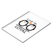 Pinguin-Liebe-Notebooks Notizblock (Linke Seite)