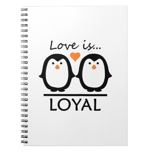 Pinguin-Liebe-Notebooks Notizblock (Vorderseite)