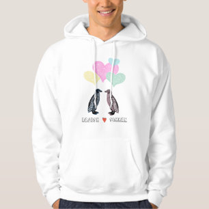 Pinguin Liebe Personalisiert Hoodie