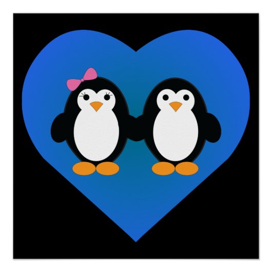 Pinguin-Liebe Poster (Vorderseite)