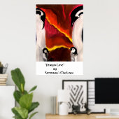 Pinguin-Liebe Poster (Heimbüro)