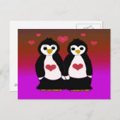 Pinguin-Liebe Postkarte (Vorne/Hinten)