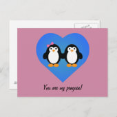 Pinguin-Liebe Postkarte (Vorne/Hinten)