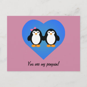 Pinguin Liebe Postkarte