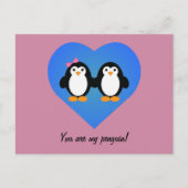 Pinguin-Liebe Postkarte (Vorderseite)