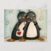 Pinguin-Liebe - Postkarte (Vorderseite)