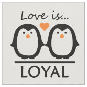 Pinguin-Liebe Stoff (Nahaufnahme)