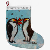 Pinguin Liebe Strumpf Großer Weihnachtsstrumpf (Vorderseite)