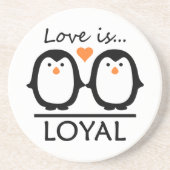 Pinguin Liebe Untersetzer (Vorne)