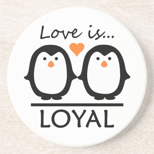 Pinguin Liebe Untersetzer (Vorne)