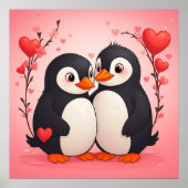 Pinguin-Liebe Valentinstag Poster (Vorne)