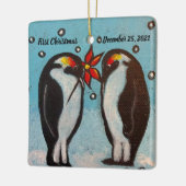 Pinguin Liebe Weihnachtsschmuck (Links)