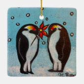 Pinguin Liebe Weihnachtsschmuck (Rückseite)