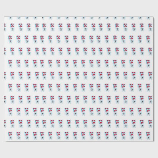 Pinguin Liebe Wrapping Paper Geschenkpapier (Flach)