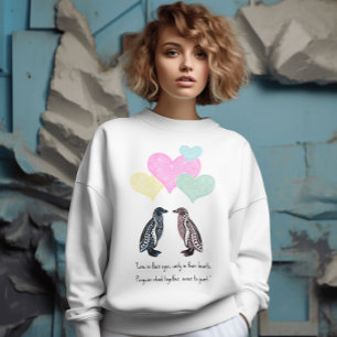 Pinguin Liebe: Yoga-Partnergeschenk Chakra Herz Sweatshirt