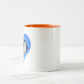 Pinguin-Liebe Zweifarbige Tasse (Mittel)
