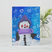 Pinguin Lieben Wintercard Feiertagskarte (Stehend Vorderseite)