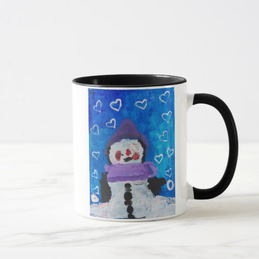 Pinguin Lieben Wintercard Tasse (Rechts)