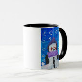 Pinguin Lieben Wintercard Tasse (VorderseiteRechts)