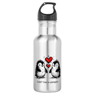 Pinguin-Liebesparade Edelstahlflasche