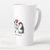 Pinguin-Liebesparade Milchtasse (Rechte Ecke)