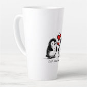 Pinguin-Liebesparade Milchtasse (Linke Ecke)
