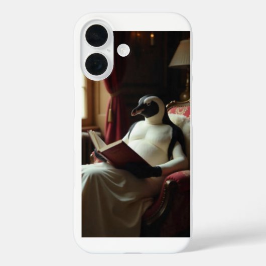 Pinguin liest ein Buch Case-Mate iPhone Hülle (Rückseite)